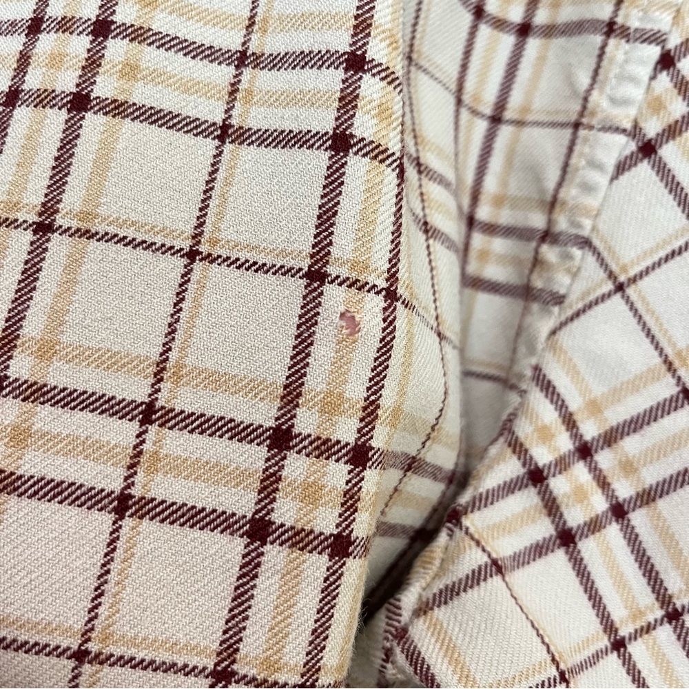 Pendleton Jasper 100% Wool Plaid Button Up Shirt *Flaw* Large - Picture 7 of 12